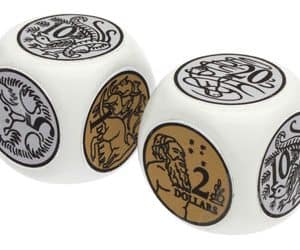 Jumbo Australian Money Dice (set of 2)