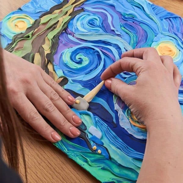 Sensory Art Clay Starry Night - Image 4