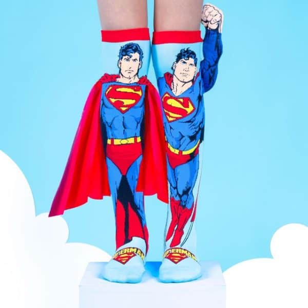 Mad Mia Superman Socks Age 6-99