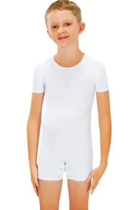 Calmcare Sensory Short Sleeve Suit BOYS 12/WHITE