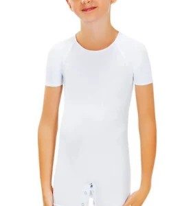 Calmcare Sensory Short Sleeve Suit BOYS 10/WHITE