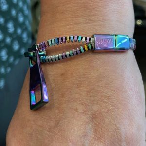 Kaiko Oil Slick Metal Zipper Bracelet Large