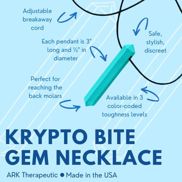 Ark Krypto Bite Chewable Gem Necklace TRANSLUCENT BLUE XT - Image 5