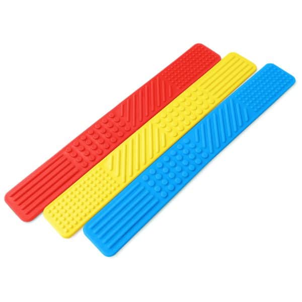 Ark Sensory Bookmark/Fidget 3 pack RED/YELLOW/BLUE